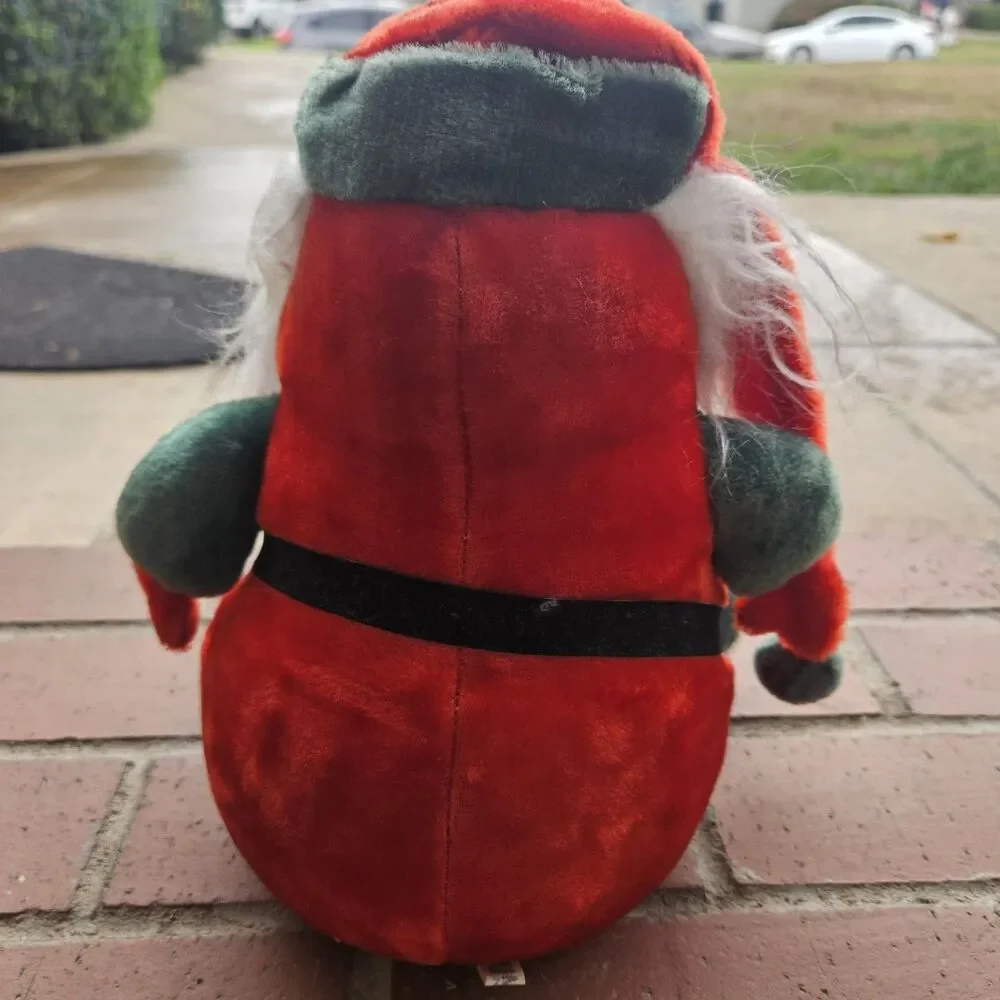 Kamar Japan Christmas Santa Claus Gnome Door Greeter Plush 1970s Vintage
